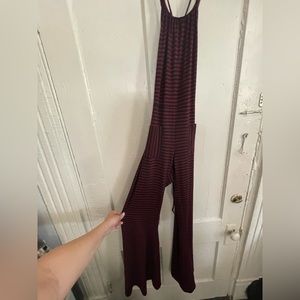 Warrior Within Designs LARGE Red Circus Stripe Bamboo Engineer Slim Bell Onesie